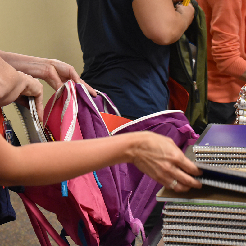 NEWSROOM IMAGE / UNITED WAY / backpack filled with school supplies